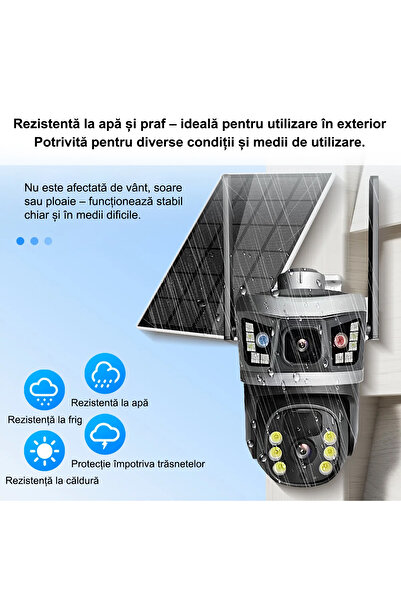 hotzeass 4G Solar Surveillance Camera, 6MP Full HD, PTZ, Color Night Vision, PIR + AI