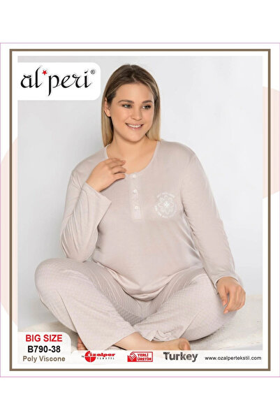 Freshness Alperi B790-38 Battal Women's Long Sleeve Pajama Set