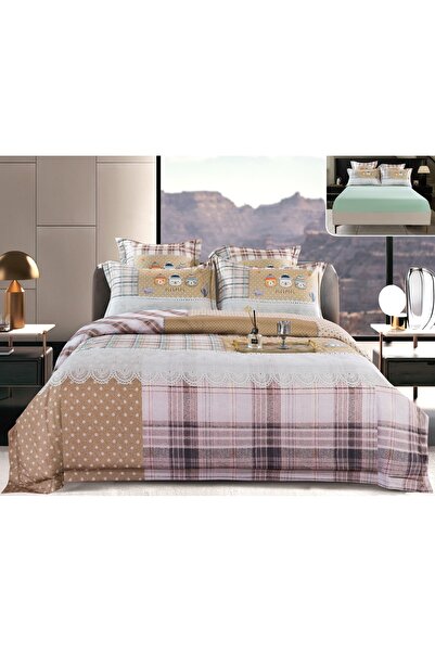 CHIRASO CHIRASO Lingerie Set, Thick Satin, 6 pieces, in box, with Fitted Sheet with ELASTIC 180x200+30cm