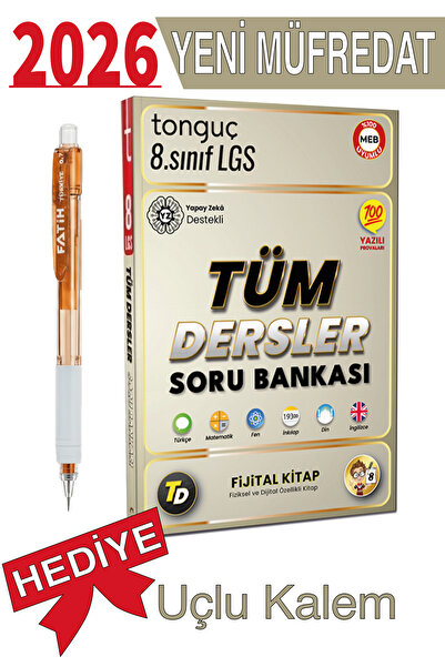 Tonguç Yayınları 8. Sınıf Tüm Dersler Soru Bankası Fijital Kitap + Hediyeli