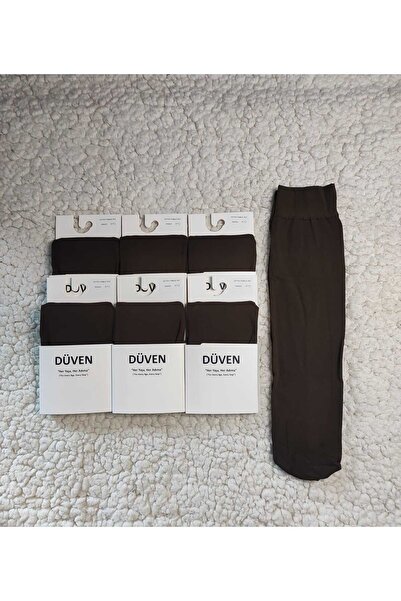 DÜVEN 6-пакет памучни чорапи до коляното, изключително меки, какаови чорапи за панталони