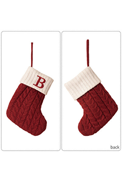 OEM 2 Cute Letter - Christmas Socks - Creative Christmas Tree Hangers - Christmas Tree Wire Knitted Sock