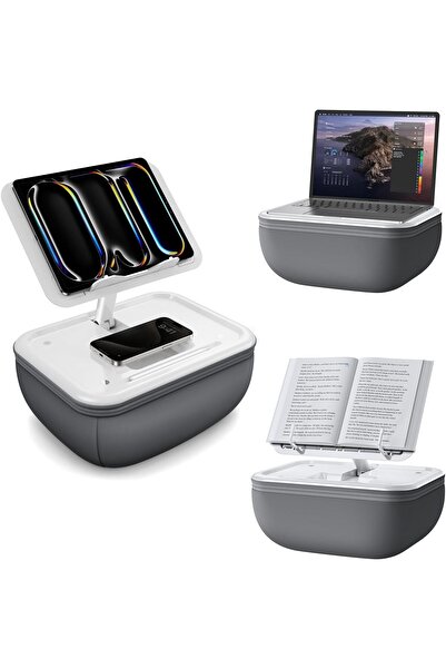 Elitehood Tablet Kindle Holder Pillow, Angle Adjustable iPad Stand for Bed (4-15.6inch)