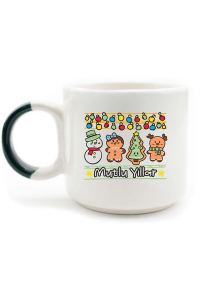 PALTO TASARIM Christmas Lights D Handle Mug -New Year Themed Mug