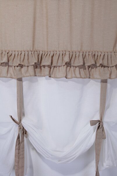 cotton maison Country Style Potlu Curtain Double Ruffle - Cornice and Rustic Compatible
