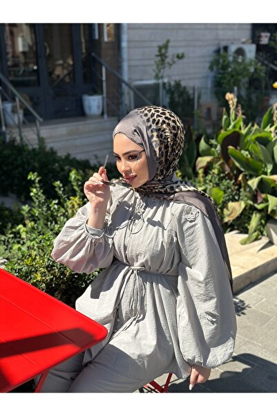 tomrisboutique شال حريري فاخر من الفوال، حجاب، وشاح، شال بنمط الفهد 90 × 180