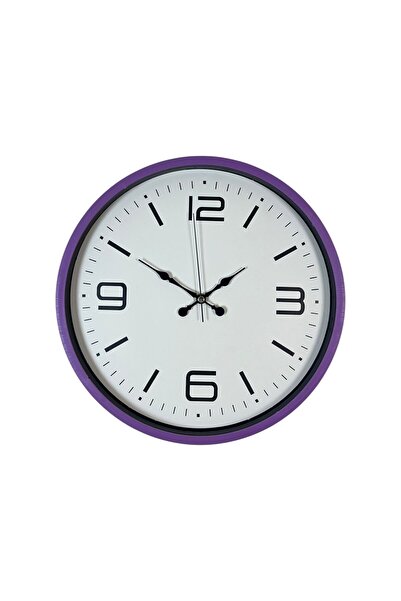 DENİSAM Zentime 36 cm Purple Decorative Wall Clock