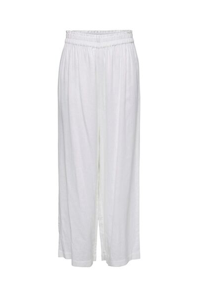 ONLY Onltokyo Hw Linen Blend Pant Pnt Noos Women's White Trousers - 15259590
