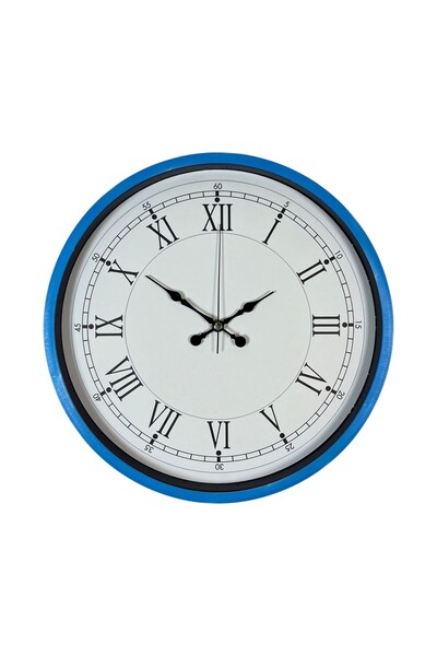 DENİSAM Zentime 36 cm Blue Decorative Wall Clock