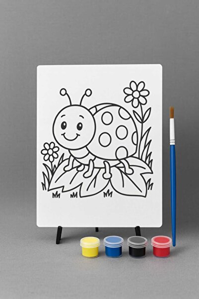 Bebek Özel لوحة نموذجية خشبية قابلة للطلاء للأطفال مع حامل موديل 010