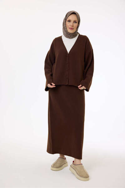 My City 44106 - Stylish Comfortable Casual Knitwear Women's Set with Skirt