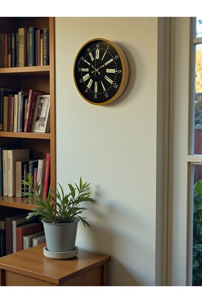 DENİSAM Zentime 36 cm Brown Wall Clock
