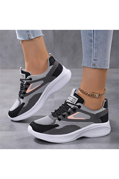 SOSENFER 跑步鞋女。舒适百搭户外轻便透气慢跑女鞋,时尚运动休闲鞋女