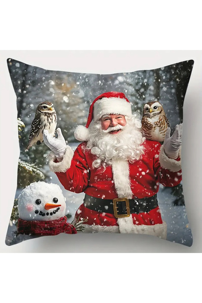 CN 4-Piece Set, Christmas Pillowcase, 44.96Cm*44.96Cm, Single-Sided Printed , Christmas Decorated Pillowcase