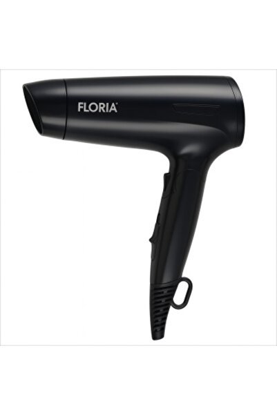 Floria ZLN 9402 Hair Dryer, 1600 W, 2 Speeds, 3 Temps, Ionic, Foldable Handle, Black