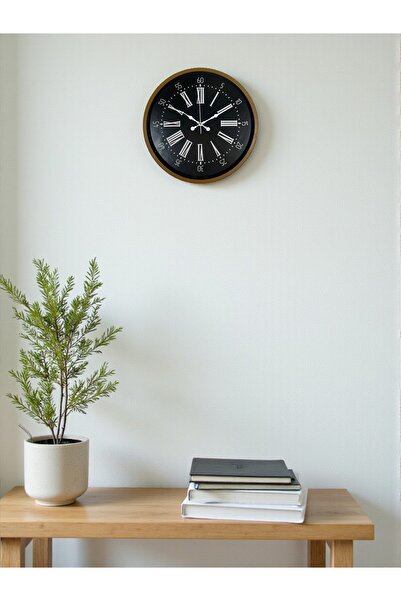 Marsilyan ساعة حائط زنتايم 36 سم بني ديكور