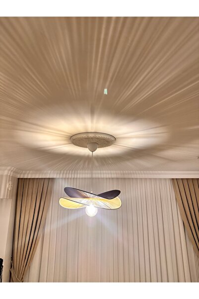 Zeyna Fantezi Rustik Bohem Tarz Bej Kahve El Yapımı Avize