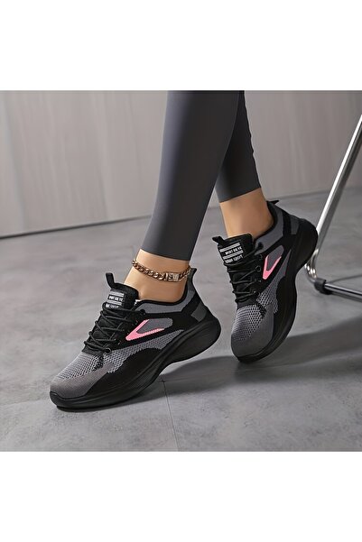 SOSENFER 跑步鞋女。舒适百搭户外轻便透气慢跑女鞋，时尚运动休闲鞋女