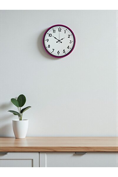 Leyaton Zentime 36 cm Pink Decorative Wall Clock Lwlhm-Rsyt34