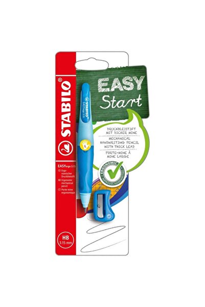 Stabilo Creion mecanic EASYergo 3.15, pentru stângaci, albastru deschis / alb...