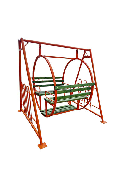 ÖZYER METAL Turuncu Gondol Salıncak – Bahçe İçin Dayanıklı Metal Gövdeli Konf...