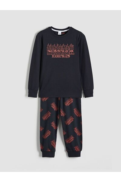 LC Waikiki Set de pijamale pentru băieți Stranger Things cu imprimeu