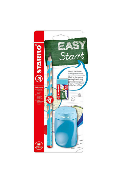 Stabilo Set EASYgraph — creion de grafit 3.15 mm HB, ascuțitoare, radieră făr...