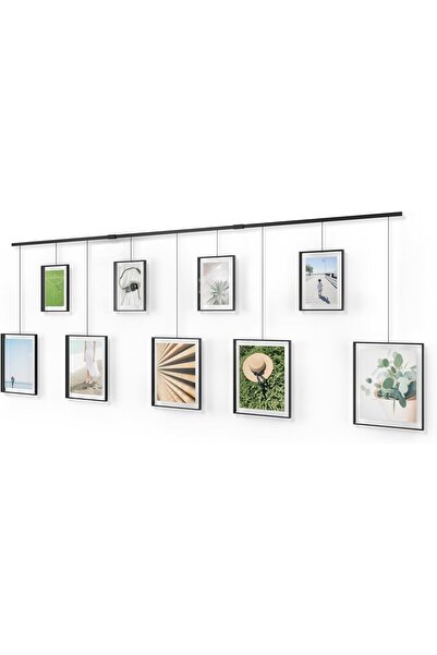 umbra Exhibit Gallery Frames, Set of 9, 5x7 and 8x10, Black
