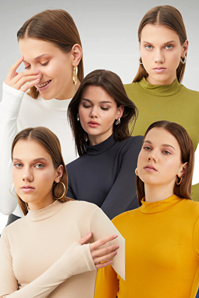 Bipantolon Body pentru femei, antracit, crem, alb, verde ulei, muștar, cu 5 degete, cu detalii