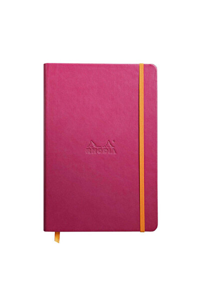Rhodia Notebook A5, 96 sheets, lined, hardcover, ivory 90 g/m², Rhodiorama, raspberry