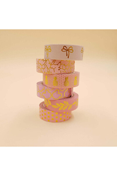 PAPERIE Washi Tape - Set of 6 Pieces Gold Shine