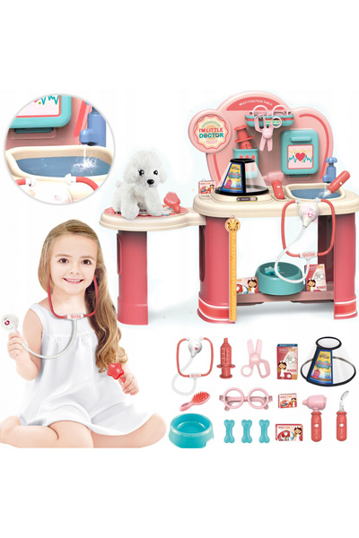 Matadi Matadi children's veterinary doctor set, table with functional tap wit...