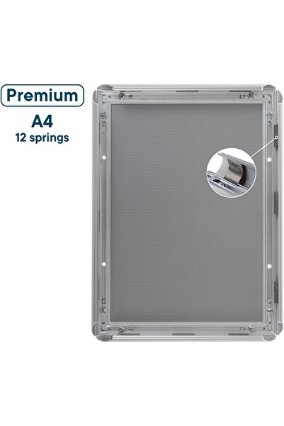 Europel Snap Frame A4 - 25 mm Aluminium Anodised, Anti-Glare Cover