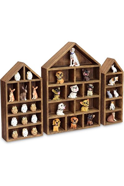 THE WHITE SHOP House Shaped Wooden Shadow Cubby Box Hanging Display Shelf (BIG)