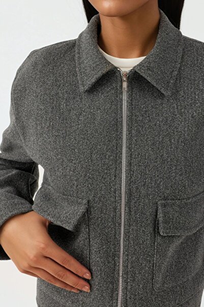 Hiccup Zippered Short Stamp Jacket