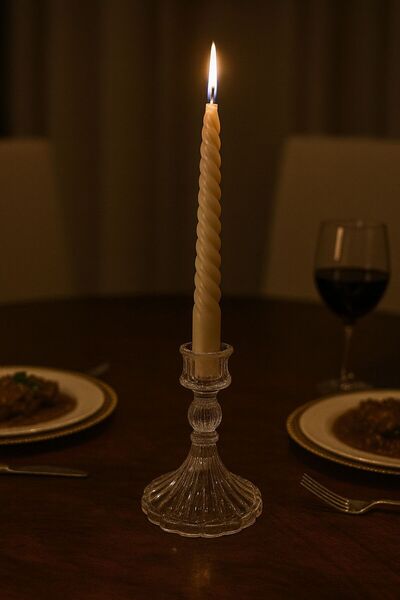 akdeniz home Dekoratif Cam Mumluk & Şamdan – Zarif Tasarım, Şık Masa ve Ev De...