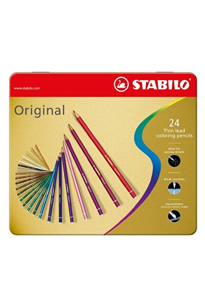 Stabilo Colored Pencils Original, 24 colors/set, metal tin