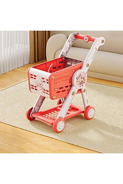 Matadi Shopping trolley with adjustable height and 30 accessories Home Supermarket Pink