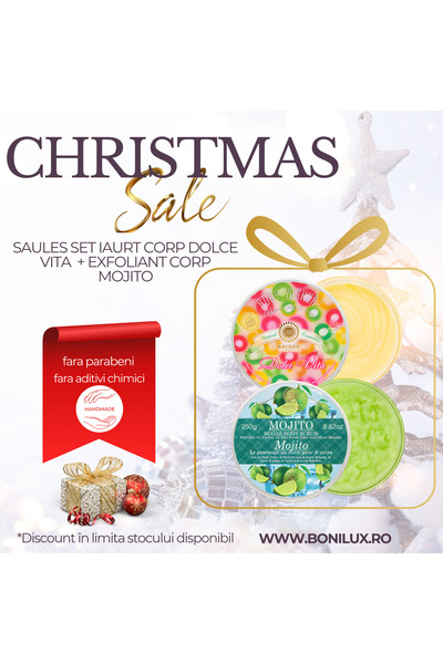 Saules Fabrika Saules Set Iaurt Corp Dolce Vita + Exfoliant Corp cu Zahar Mojito