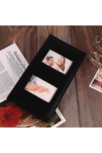 X SPRING Photo Album 4x6 Inch, 300 Pockets, Black PU Leather with Slip-in Pockets