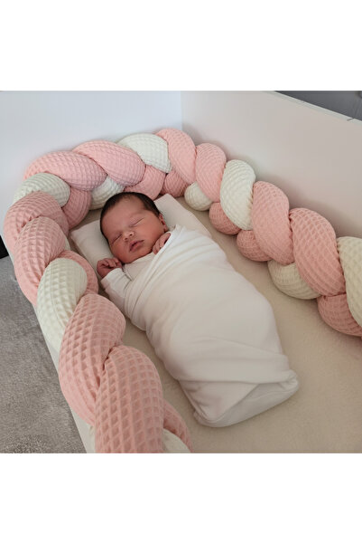 Baby Étoile واقي جانبي للسرير - قماش بيكيه - طول 360 سم -