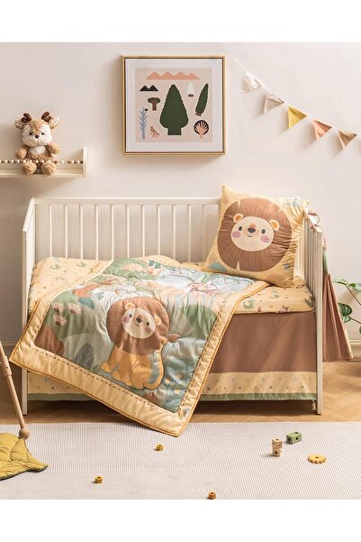 Robotime Lenjerie si accesorii pat bebelusi, Robotime, 5 piese, jungla