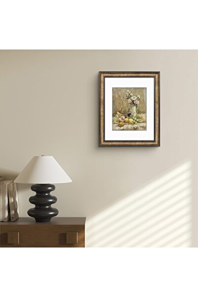 Golden State Art 11x14 Photo Frame, Dark Gold Brown & Bronze Pewter Panel with White Mat and Real Gl