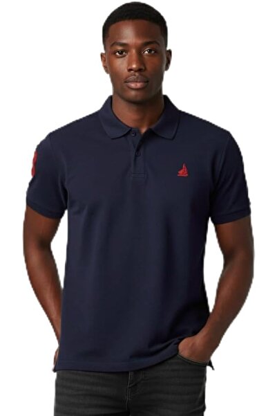 Ethic Solutions Men’s Premium Cotton Polo Shirt with Embroidered Logo – Navy