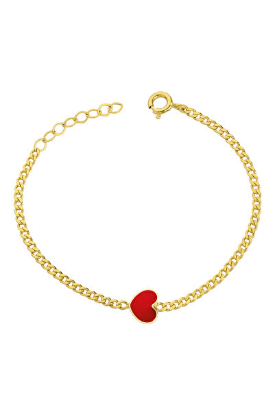 ADOR ALTIN KIRMIZI KALP ÇOCUK KÜNYE