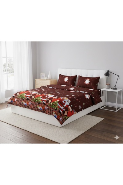 Casa Pucioasa Finet Bed Linen "Santa Claus Welcomes the Holidays" - 6 Pieces, 230x250