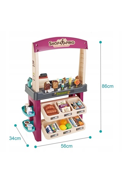 Matadi Supermarket with cash register and scanner with sound for children Matadi, size 86 x 56 x 34 cm, 55