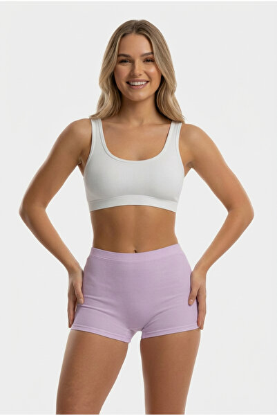 Sensu Γυναικείο Σορτς Μονό κοτλέ Modal Λιλά