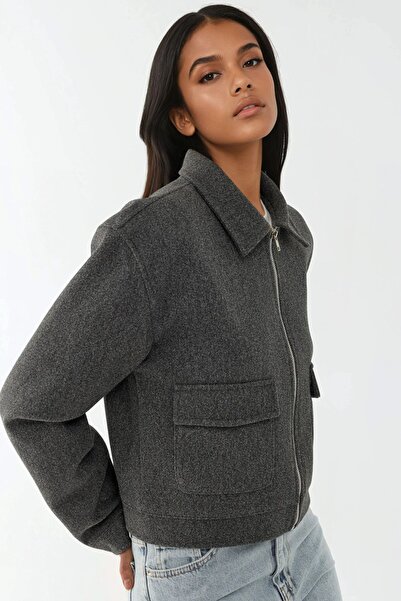 Hiccup Zippered Short Stamp Jacket