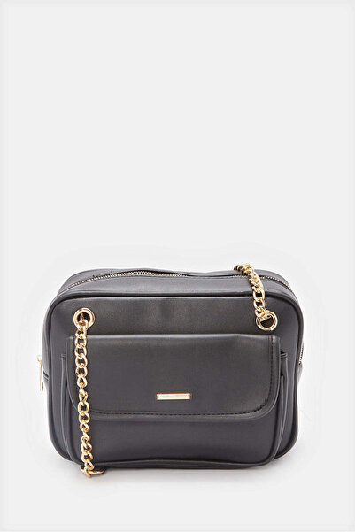 REDTAG Women Black Embellished Messenger Bag